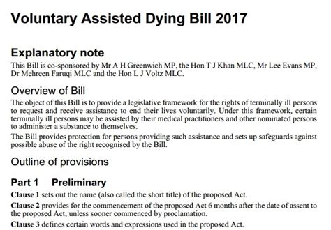 voluntary assisted dying bill 2017